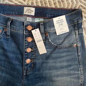 NWT J. Crew Petite 9” Vintage Straight Jeans